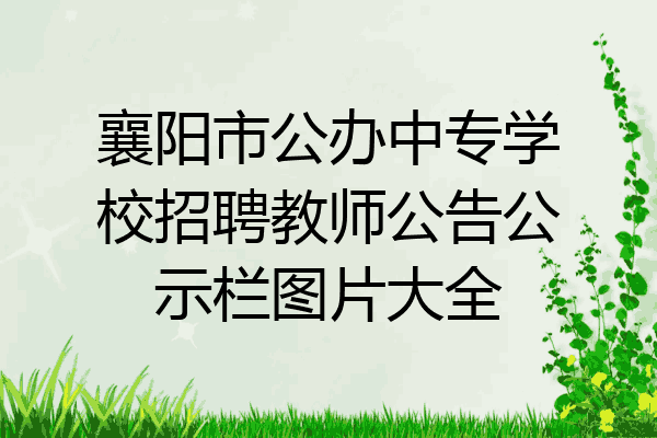 襄阳市公办中专学校招聘教师公告公示栏图片大全