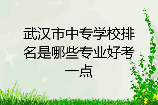 武汉市中专学校排名是哪些专业好考一点
