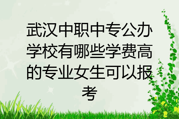 武汉中职中专公办学校有哪些学费高的专业女生可以报考