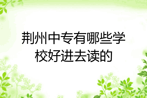 荆州中专有哪些学校好进去读的