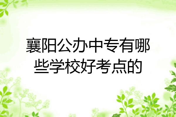 襄阳公办中专有哪些学校好考点的
