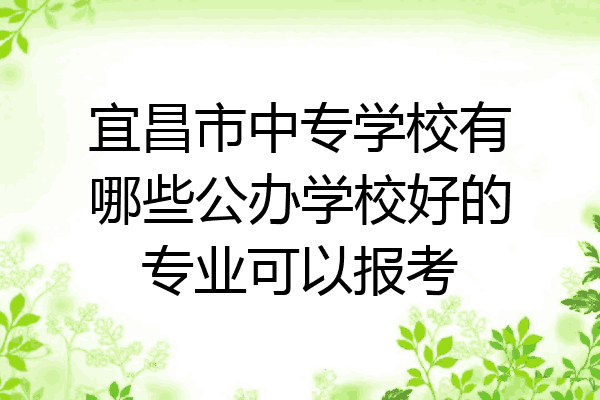 宜昌市中专学校有哪些公办学校好的专业可以报考