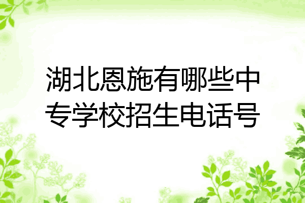 湖北恩施有哪些中专学校招生电话号