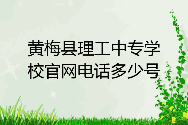 黄梅县理工中专学校官网电话多少号