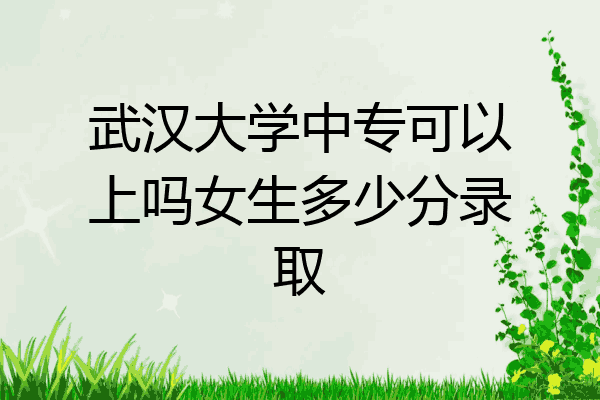 武汉大学中专可以上吗女生多少分录取