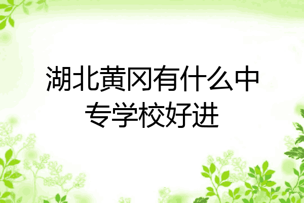 湖北黄冈有什么中专学校好进
