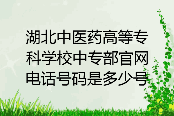 湖北中医药高等专科学校中专部官网电话号码是多少号