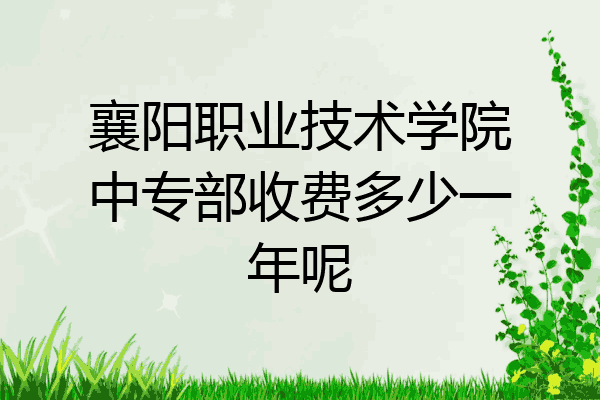 襄阳职业技术学院中专部收费多少一年呢