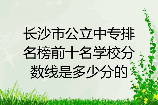 长沙市公立中专排名榜前十名学校分数线是多少分的