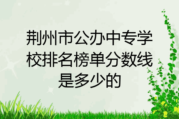 荆州市公办中专学校排名榜单分数线是多少的
