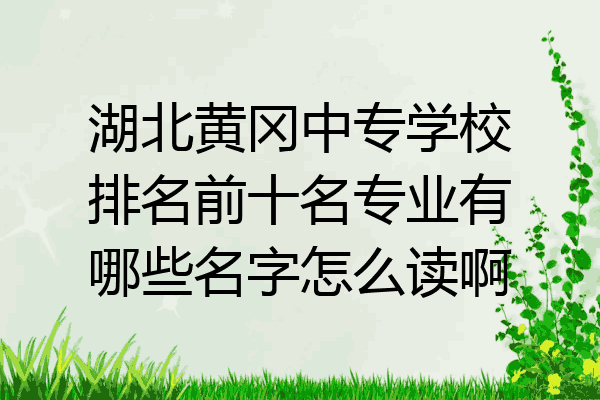 湖北黄冈中专学校排名前十名专业有哪些名字怎么读啊