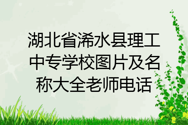 湖北省浠水县理工中专学校图片及名称大全老师电话