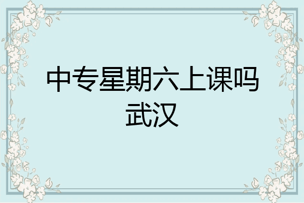 中专星期六上课吗武汉