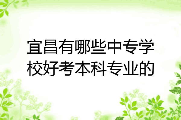 宜昌有哪些中专学校好考本科专业的