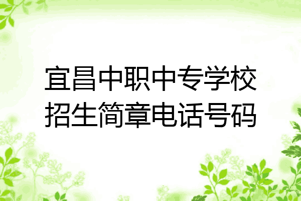 宜昌中职中专学校招生简章电话号码