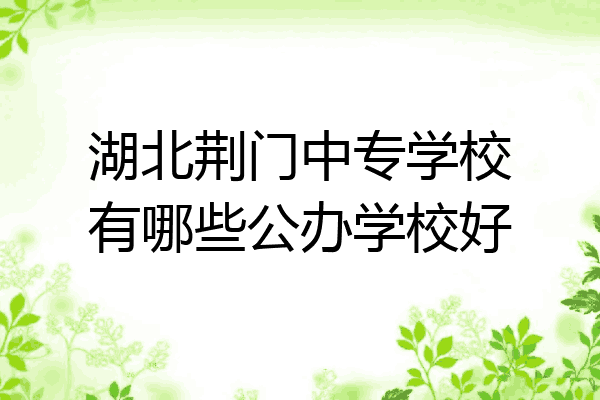 湖北荆门中专学校有哪些公办学校好