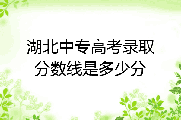 湖北中专高考录取分数线是多少分