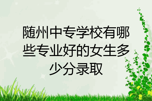 随州中专学校有哪些专业好的女生多少分录取