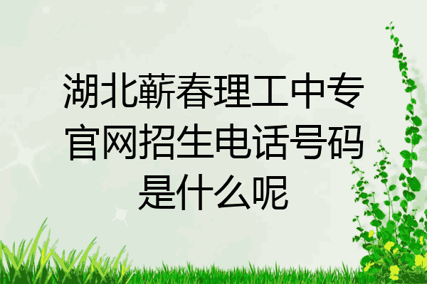湖北蕲春理工中专官网招生电话号码是什么呢