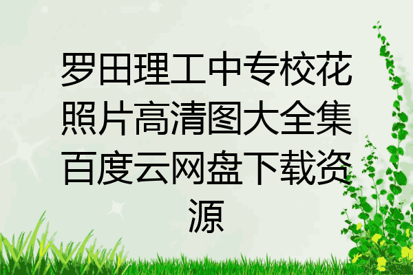 罗田理工中专校花照片高清图大全集百度云网盘下载资源