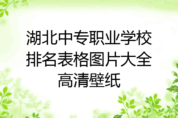 湖北中专职业学校排名表格图片大全高清壁纸