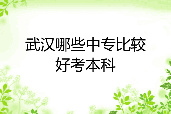 武汉哪些中专比较好考本科