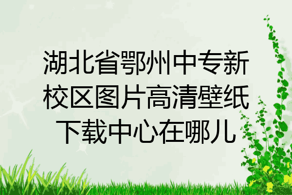 湖北省鄂州中专新校区图片高清壁纸下载中心在哪儿