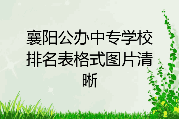 襄阳公办中专学校排名表格式图片清晰