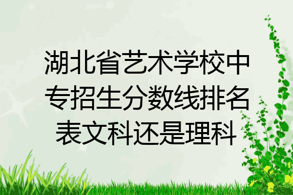 湖北省艺术学校中专招生分数线排名表文科还是理科