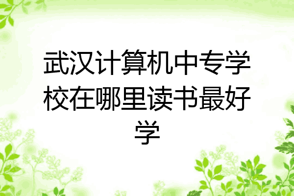 武汉计算机中专学校在哪里读书最好学