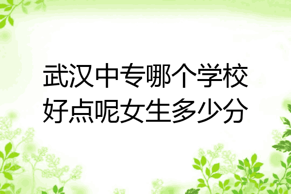 武汉中专哪个学校好点呢女生多少分