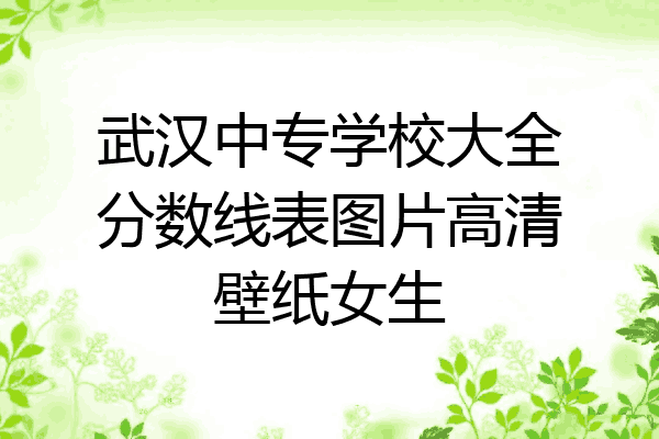 武汉中专学校大全分数线表图片高清壁纸女生