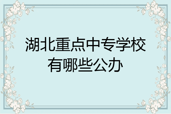 湖北重点中专学校有哪些公办