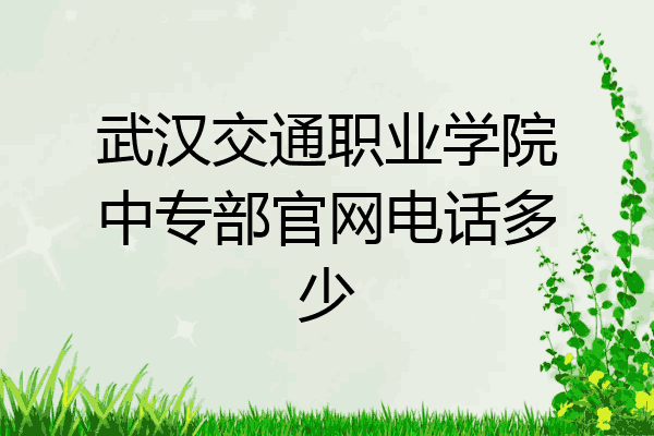 武汉交通职业学院中专部官网电话多少