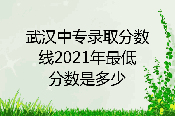 武汉中专录取分数线2021年最低分数是多少