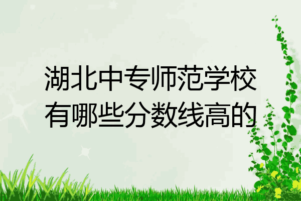 湖北中专师范学校有哪些分数线高的