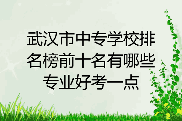 武汉市中专学校排名榜前十名有哪些专业好考一点