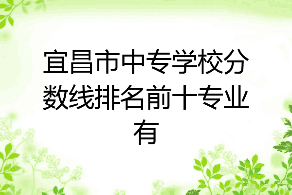 宜昌市中专学校分数线排名前十专业有