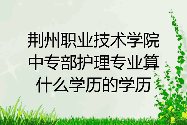 荆州职业技术学院中专部护理专业算什么学历的学历