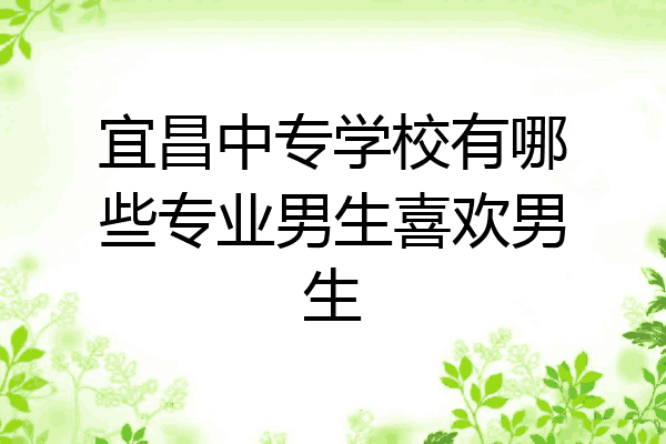 宜昌中专学校有哪些专业男生喜欢男生