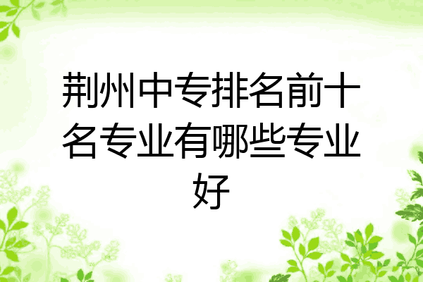 荆州中专排名前十名专业有哪些专业好