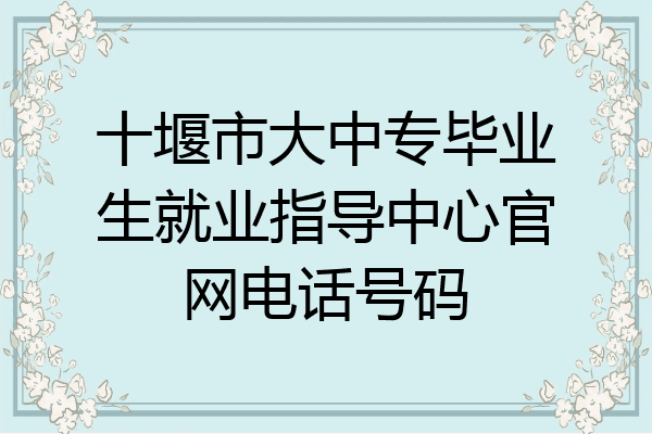十堰市大中专毕业生就业指导中心官网电话号码