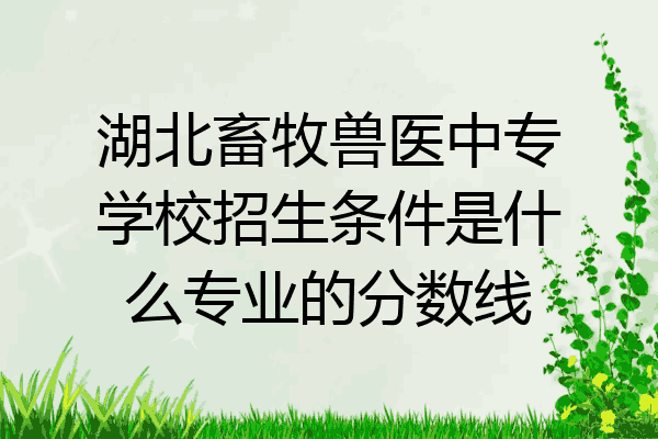 湖北畜牧兽医中专学校招生条件是什么专业的分数线