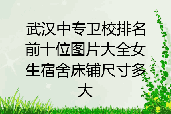 武汉中专卫校排名前十位图片大全女生宿舍床铺尺寸多大
