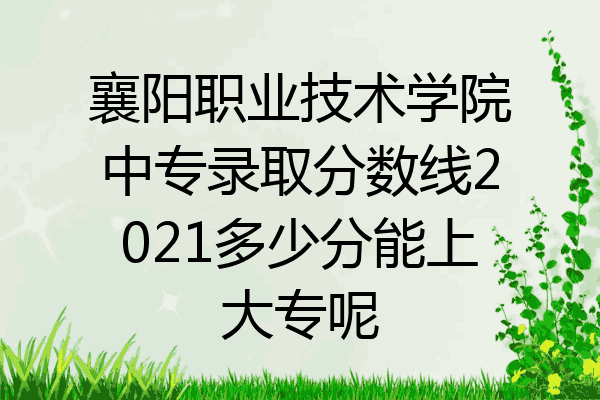 襄阳职业技术学院中专录取分数线2021多少分能上大专呢