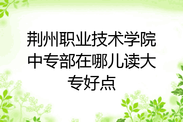 荆州职业技术学院中专部在哪儿读大专好点