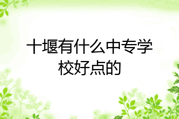 十堰有什么中专学校好点的