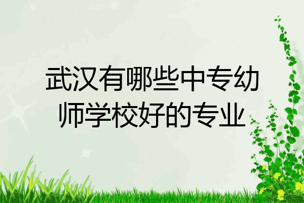 武汉有哪些中专幼师学校好的专业