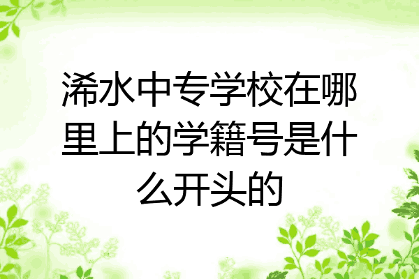 浠水中专学校在哪里上的学籍号是什么开头的