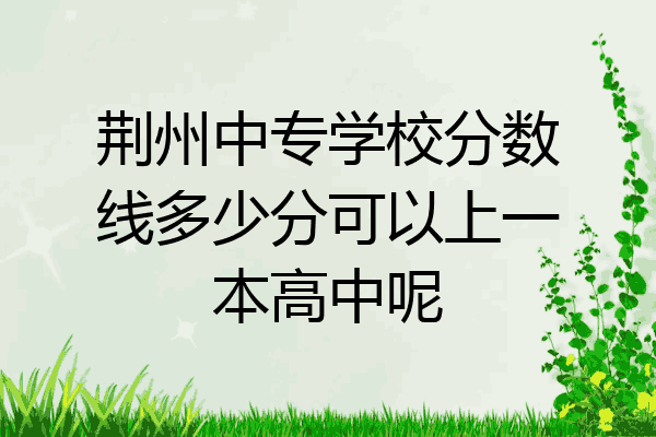 荆州中专学校分数线多少分可以上一本高中呢